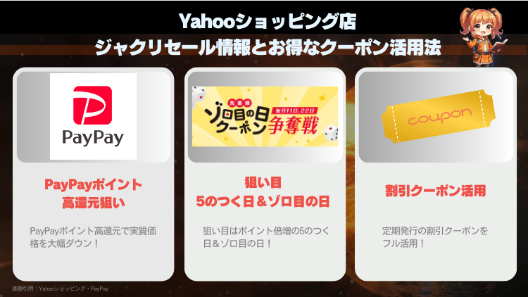 Yahooショッピング店｜ジャクリセール情報とお得なクーポン活用法