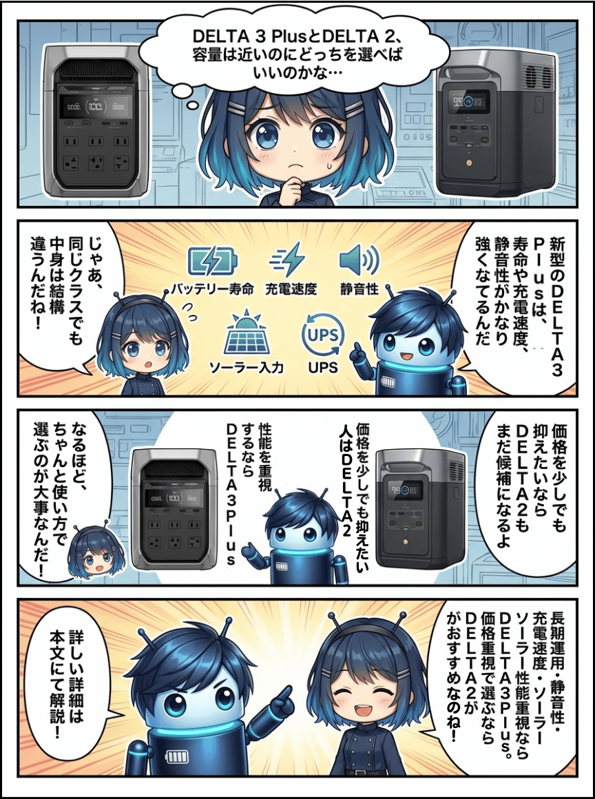 DELTA 3 PlusとDELTA 2、どっちを選ぶ？
