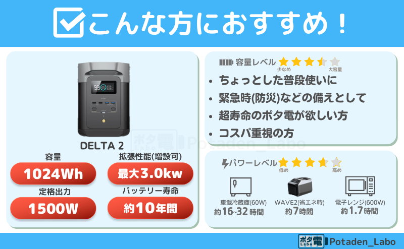 DELTA 2 こんな方におすすめ