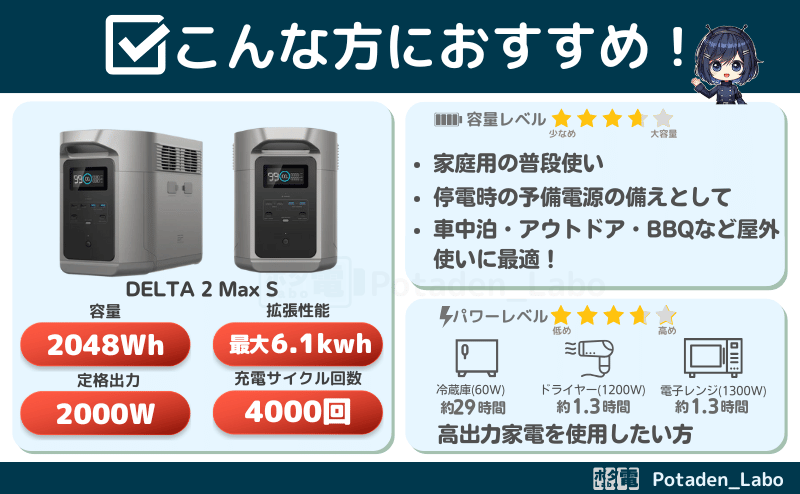 DELTA 2 Max s こんな方におすすめ