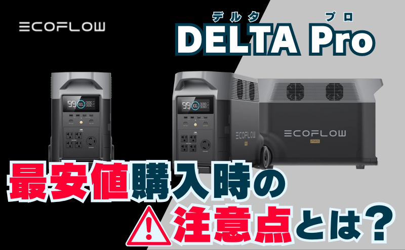 エコフロー デルタプロを最安値で購入時の注意点 (EcoFlow)