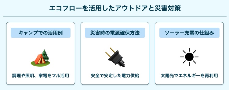 エコフローを活用したアウトドアと災害対策