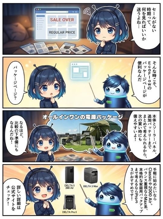 セール中じゃなくても、EcoFlowはパッケージで選ぶとわかりやすい！？
