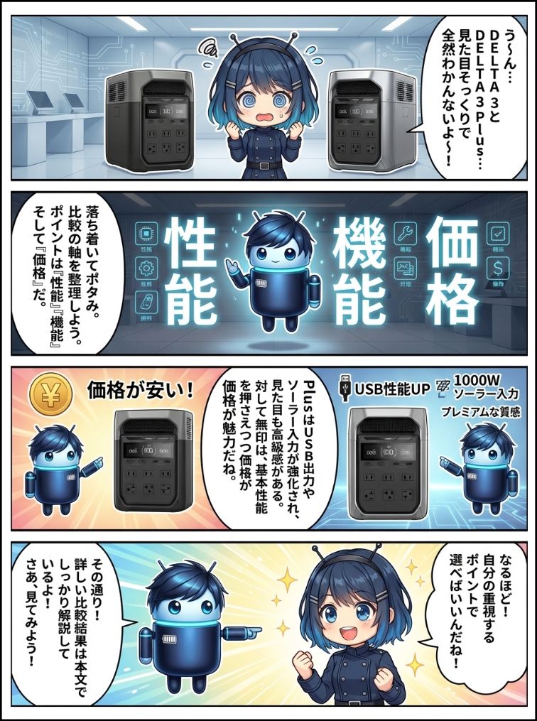 DELTA 3とDELTA 3 Plus、どっちを選ぶ？_