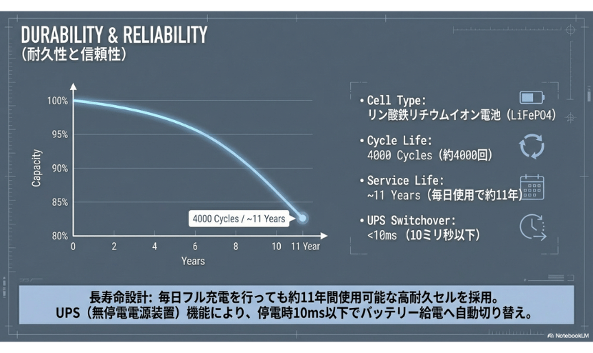 バッテリー寿命で比較する｜同性能