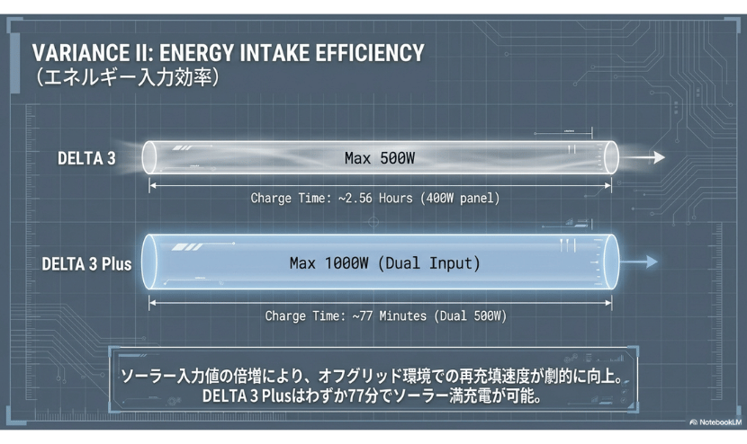 ソーラー入力で比較｜500Wと1000Wの差