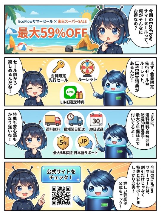 EcoFlowサマーセール、特典がすごい!