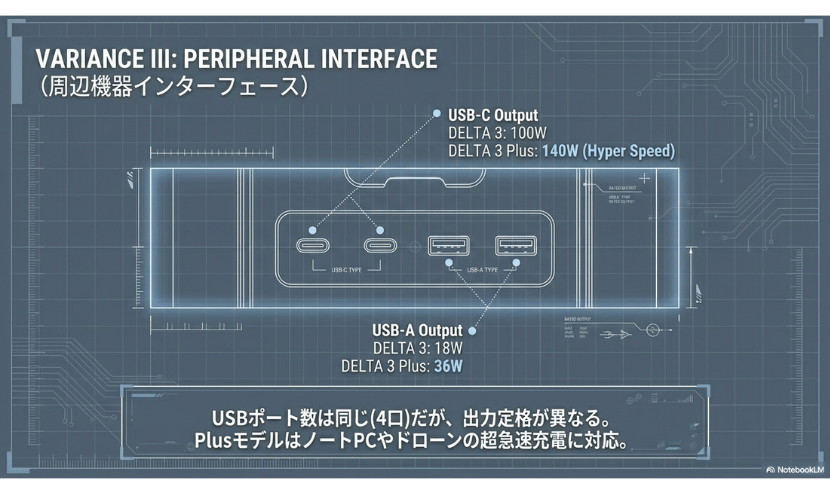 出力ポート数で比較する｜出力が異なる