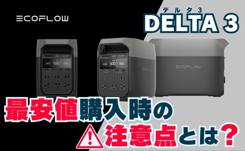 DELTA3を最安値で賢く購入する為の注意点