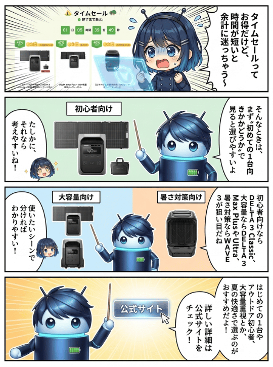EcoFlowタイムセール、どれを選べばいい？
