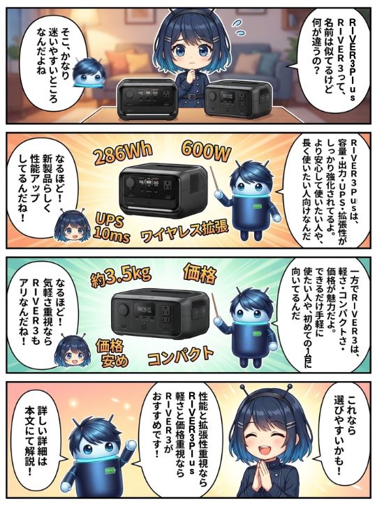 RIVER 3 PlusとRIVER 3、どっちを選ぶ?