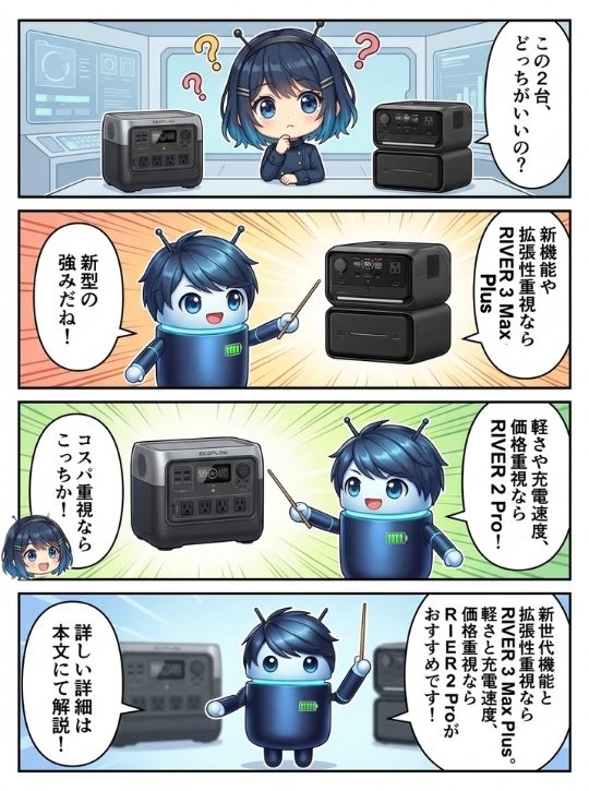 "RIVER 3 Max PlusとRIVER 2 Pro、どっちを選ぶ?