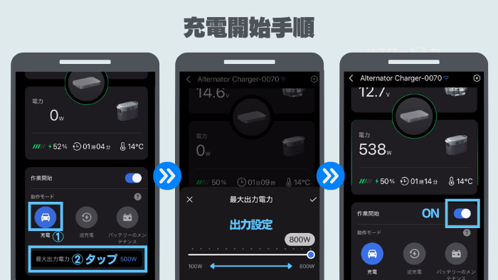 充電開始手順