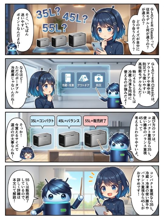 GLACIER Classicはどれを選ぶ? サイズ別の違いとおすすめ