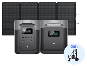 DELTA 2 Max + DELTA 2 Max専用エクストラバッテリー + 400Wソーラーパネル_S