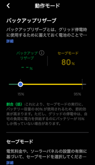 バックアップリザーブ