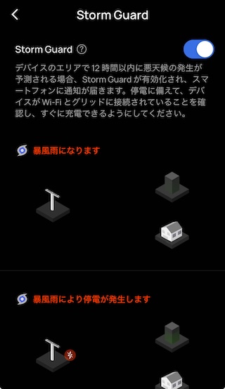 Storm Guard|エネルギー設定