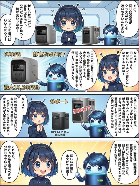 DELTA 3 Max PlusとDELTA 2 Max S、どっちを選ぶ？