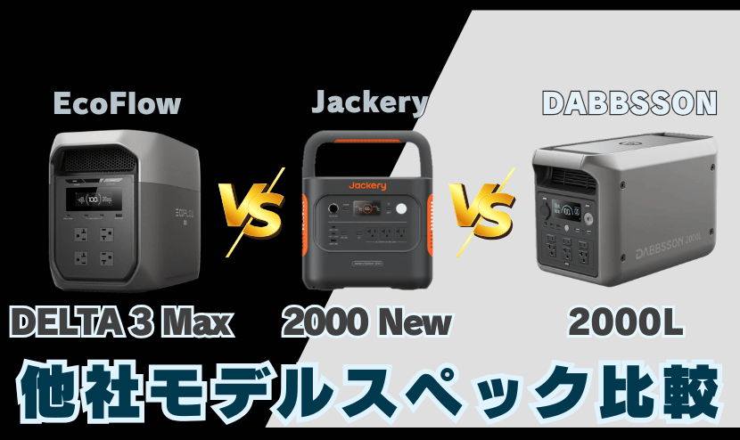 デルタ3マックス・2000 New・2000L｜他社モデルスペック比較