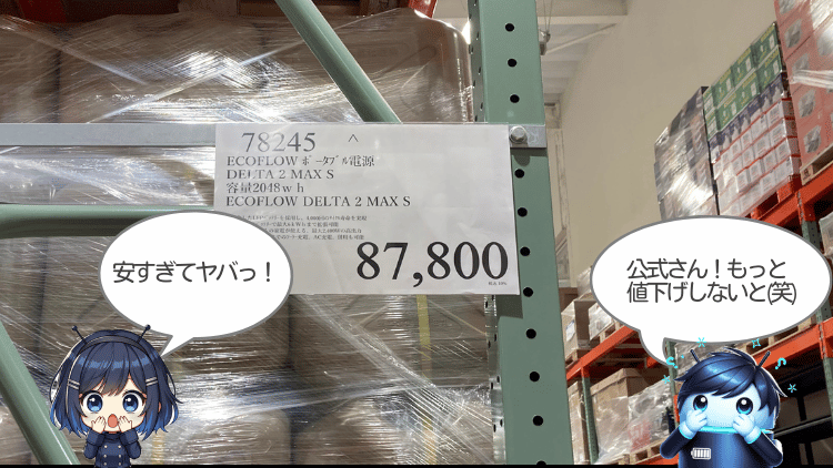 コストコのデルタ2マックスS_価格87,800円(税込)