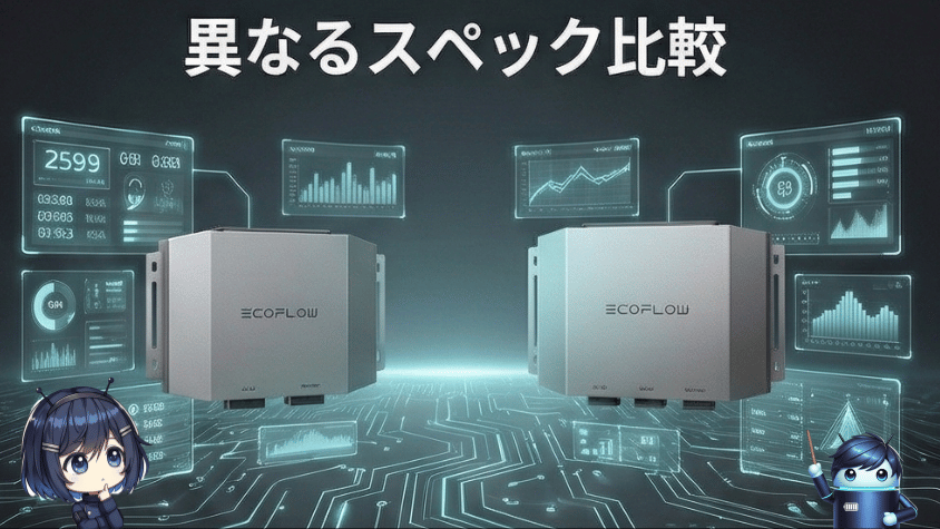 異なるスペック比較