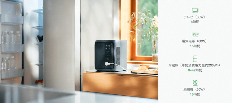 DELTA 3 1000 Airで使える家電｜防災・普段使い