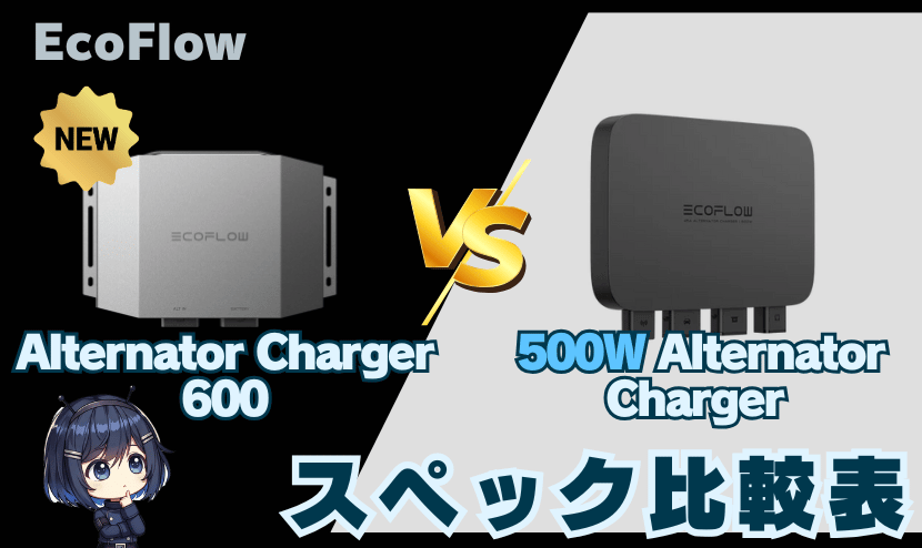 Alternator Charger 600・500Wモデル・その他｜製品スペック