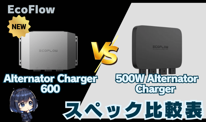 Alternator Charger 600・500Wモデル・その他｜製品スペック