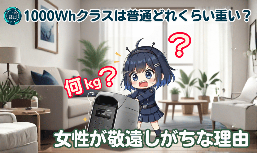 1000Whクラスは普通どれくらい重い?女性が敬遠しがちな理由