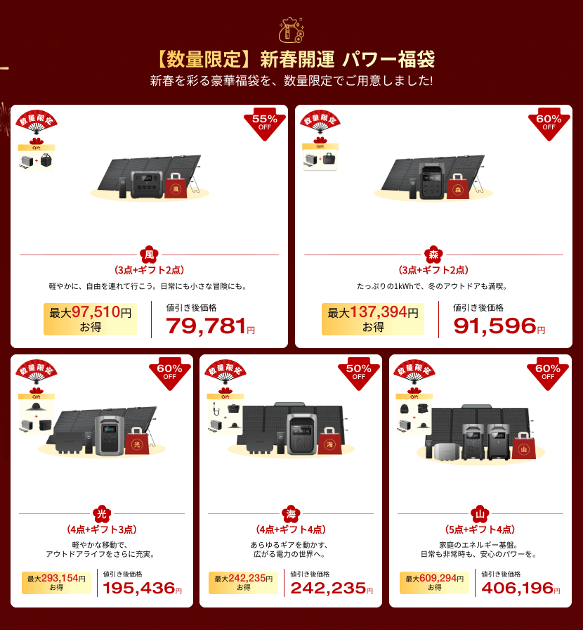 【数量限定】新春開運 パワー福袋｜12/25〜販売開始