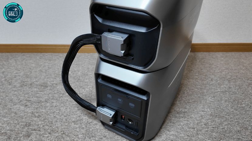 接続ケーブル周りのアップ