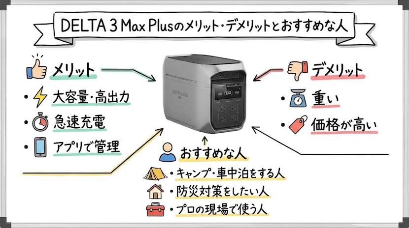 DELTA 3 Max Plusのメリット・デメリットとおすすめな人