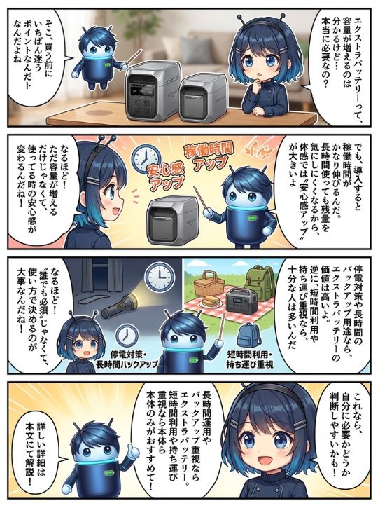 "DELTA 3 Max Plusにエクストラバッテリーは必要?