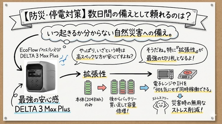 【防災・停電対策】数日間の備えとして頼れるのは?