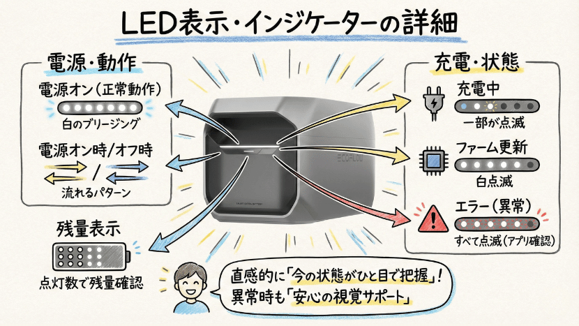 LEDインジケーター表示パターン|まとめ