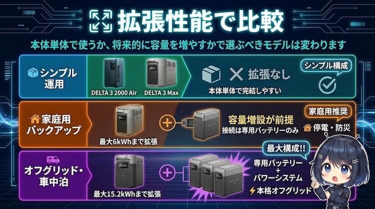拡張性能で比較