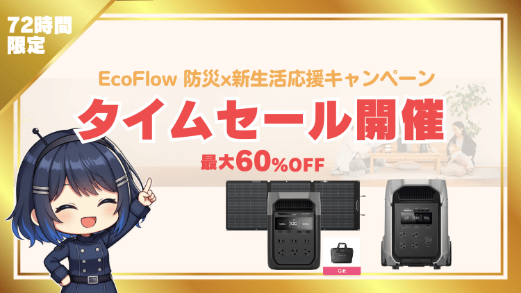 EcoFlow 72hタイムセール