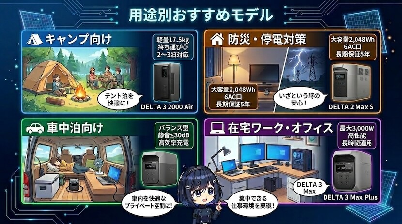 用途別おすすめモデル