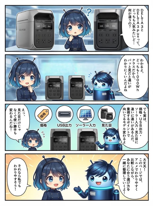 DELTA 3とDELTA 3 Plusの違い・選び方