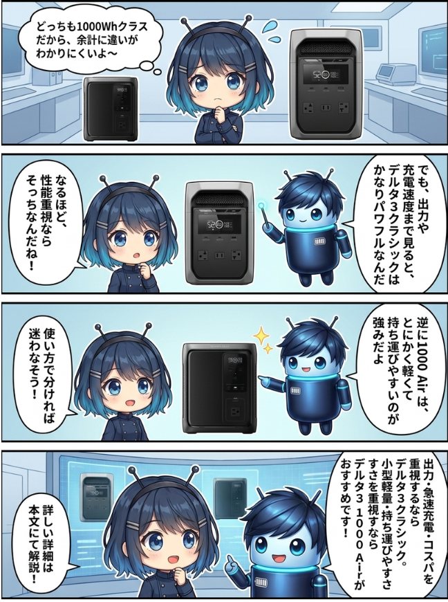 デルタ3クラシックとデルタ3 1000 Air、結局どっちが向いてる？