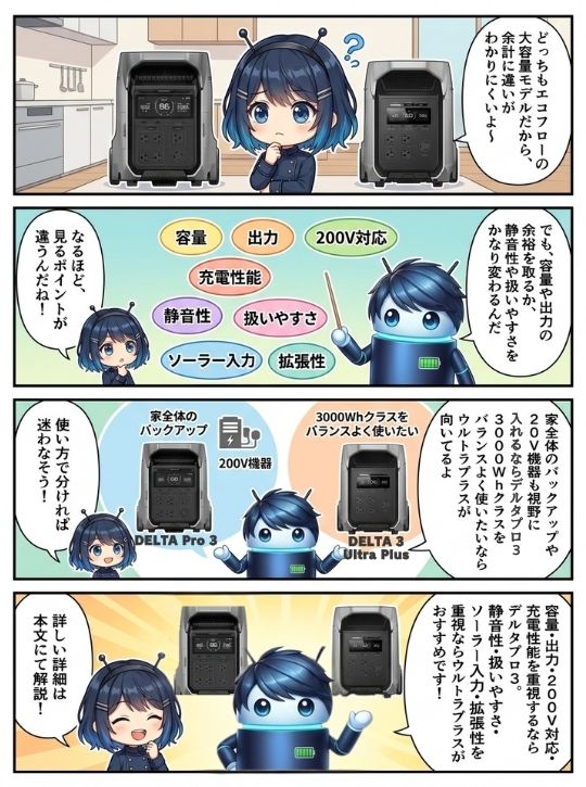 デルタプロ3とデルタ3ウルトラプラス、結局どっちが向いてる？