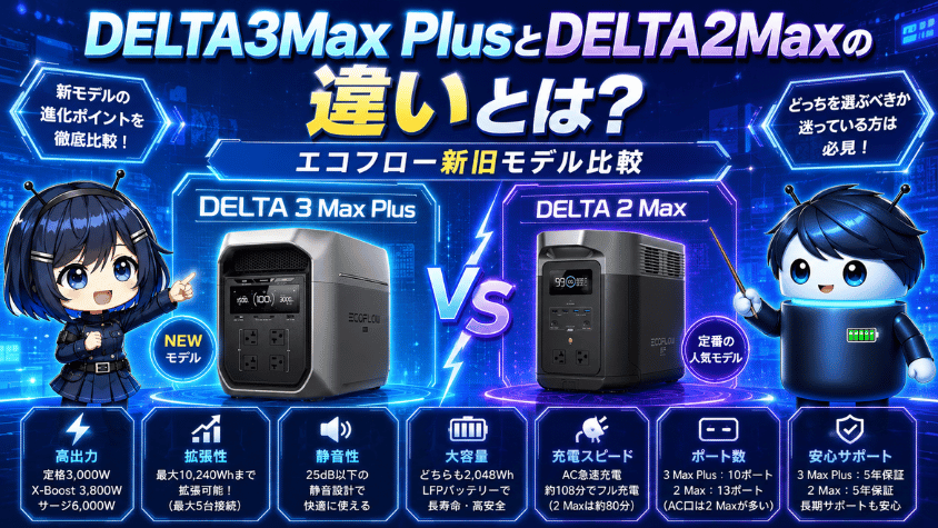 デルタ3マックスプラスとデルタ2マックスとの違いとは?