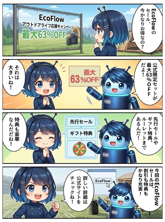 アウトドアライフ応援キャンペーン_4コマ漫画_